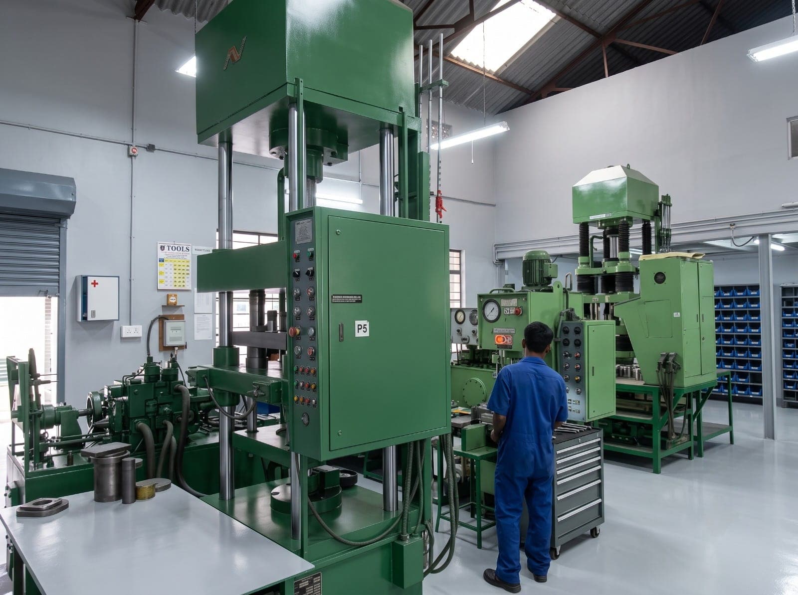 High-tonnage hydraulic presses in the press shop