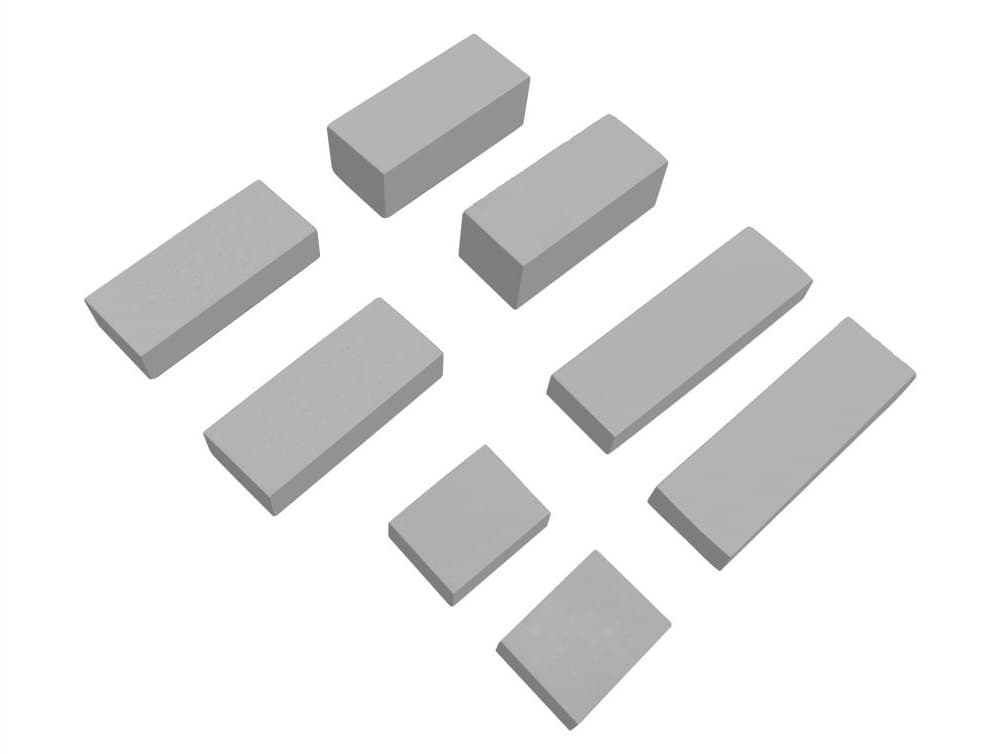 Tungsten carbide flats for gauges